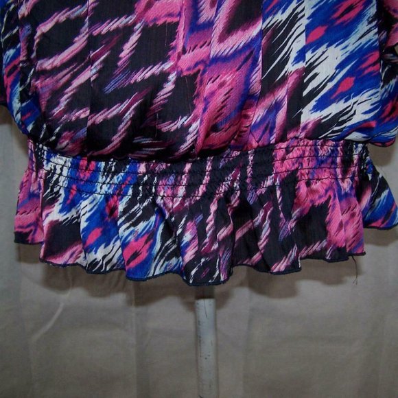 Tattoo Me Shirt Top Plus 2X Batwing Flutter Sleeve - Picture 3 of 11